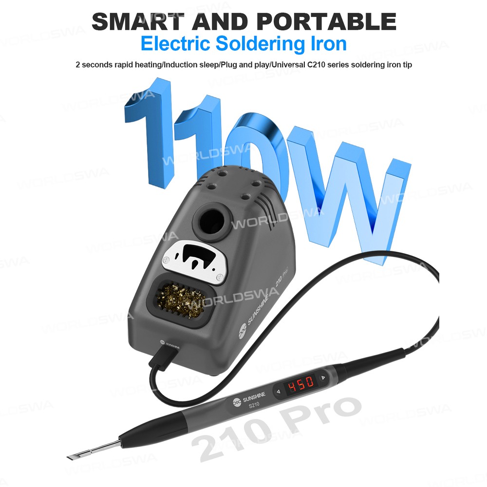 sunshine s210-pro-110w-portable-led-smart-universal-c210-series-electric-soldering-iron-2