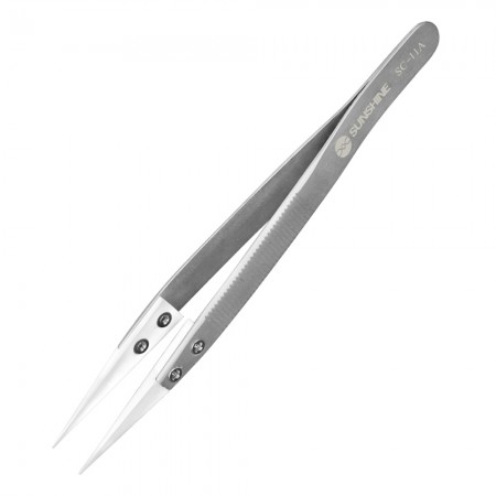 Sunshine SC-11A Ceramic Tweezers - Non-Slip, Anti-Static for Fly Line IC Components Repair