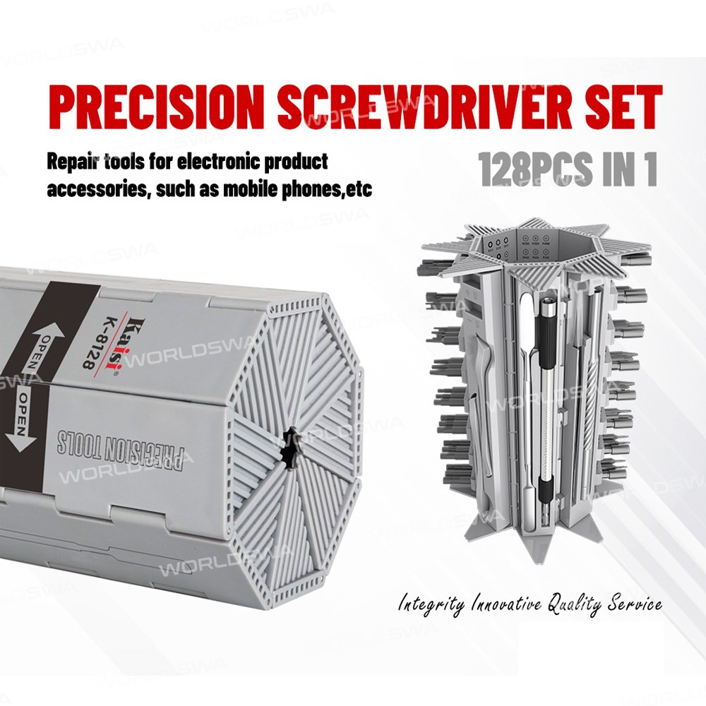 Kaisi K-8128 128-in-1 Precision S2 Alloy Steel Precision Screwdriver Set