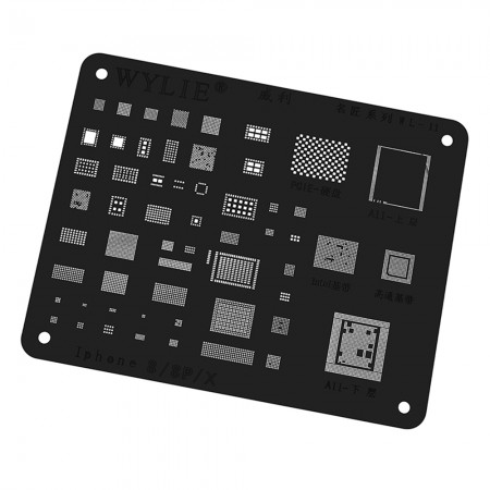 Wylie WL-11 Comprehensive BGA Reballing Stencil for iPhone 8 / 8P / X A11 CPU