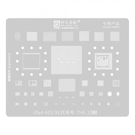 Amaoe 0.12mm BGA Reballing Stencil for iPad A12 / A12X Series