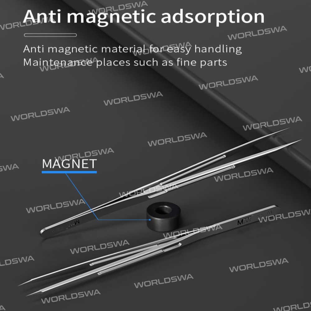 MaAnt SS-A SS-A1 Non-Magnetic Stainless Steel Precision Hand Polish Tweezer