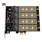PCI-E X1 to M.2 B Key 4-Port SSD to PCI-E NGFF SATA Adapter Expansion Card