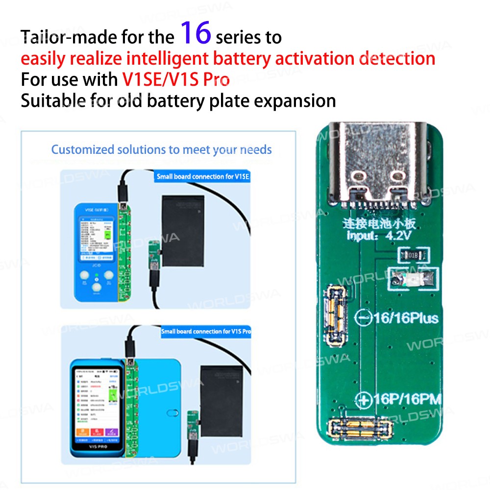 jcid v1se-v1s-pro-battery-rw-adaptor-battery-expansion-small-plate-iphone-8-to-16pm-2