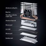 M.2 Solid State Hard Disk Powerful Radiator Built-in Cooling Fan for M2 NVME 2280 SSD