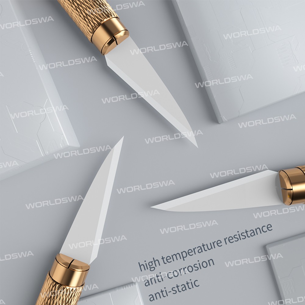 Mijing Phantom Removing Glue Knife Handle & Ceramic Blade Set for Mobile Phone CPU IC Chip