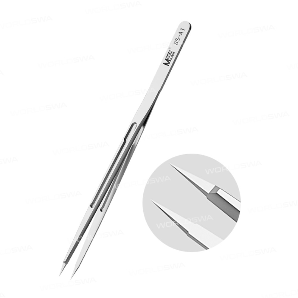 MaAnt SS-A SS-A1 Non-Magnetic Stainless Steel Precision Hand Polish Tweezer