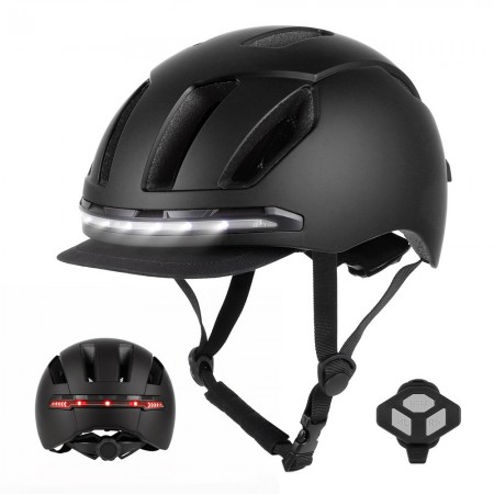 Intelligent Cycling Helmet with LED Turn Signal Waterproof for Electric Bike & Scooter