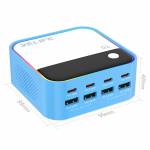 relife q2-120w-8-ports-desktop-charger-with-pd100w-charging-rgb-atmosphere-lighting-19