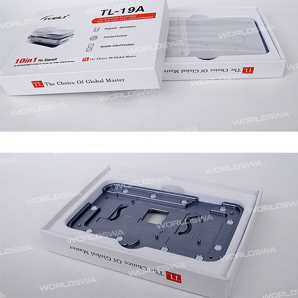 TuoLi TL-19A 10in1 BGA Mid-level Motherboard Reballing Stencil Platform for iPhone X - 12 Pro Max