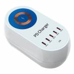 wlx 810c-140w-gan-6-in-1-pd-high-power-intelligent-desktop-charger-with-wireless-charging-1