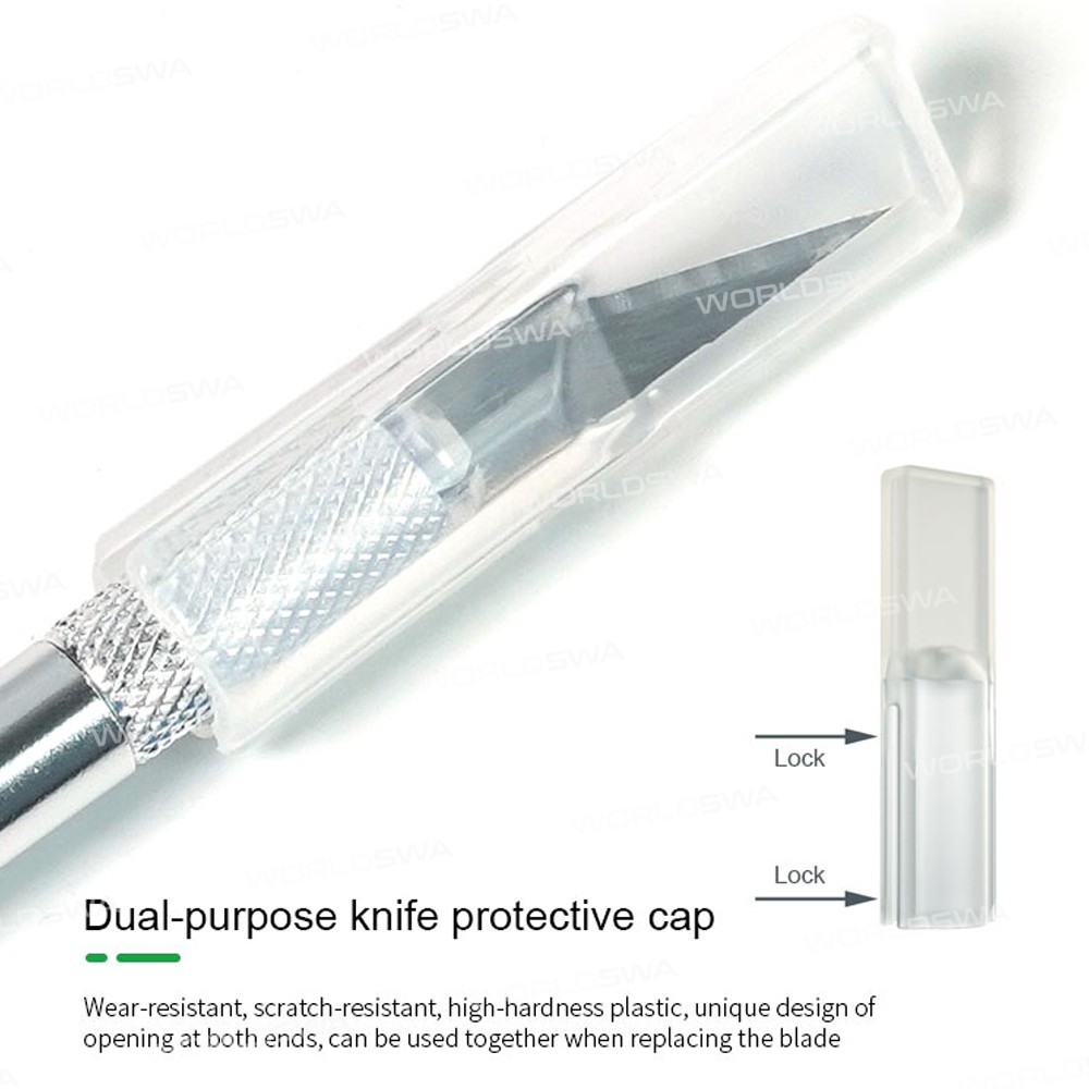 Relife RL-101E Aluminum Alloy Material 6 Blades Knife Set for Removing Glue Engraving Filming