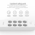 Orico HPC-8A5U 8 AC Outlets Surge Protector Power Strip with 5 USB Ports for Home Office - EU Plug