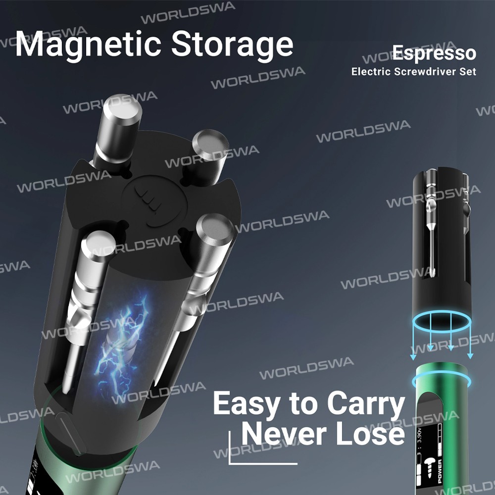 2uul sd11-espresso-electric-screwdriver-with-4pcs-s2-bits-for-mobile-phone-repair-9