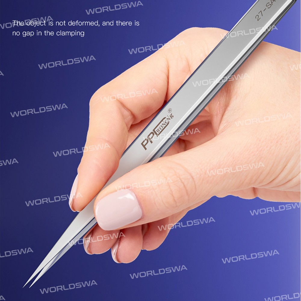 PPD Ultra-fine Anti-magnetic Stainless Steel Tweezers for Motherboard IC Chip Repair
