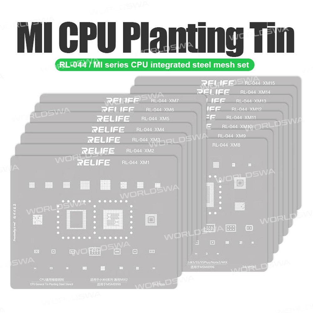 Relife RL-044 Xiaomi/Redmi Series CPU Tin Planting Steel Mesh Set for Xiaomi Model/Redmi Model