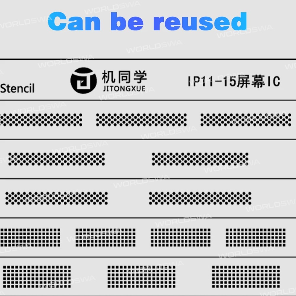 jtx screen-ic-special-green-oil-mesh-for-iphone-11-to-15pro-max-5