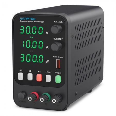 Wanptek APS3010H 30V 10A 4-Digit LED Programmable Regulated DC Power Supply w / Memory Function