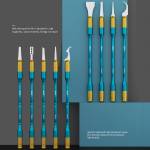 B&R X1019 10-in-1 Mobile Phone Motherboard CPU Chip Remove Glue Rework Knife Set