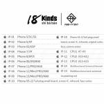18 Kinds Chip BGA IC Reballing Stencil Kits for iPhone 6 to 13 Pro Max Screen Dot Matrix IC