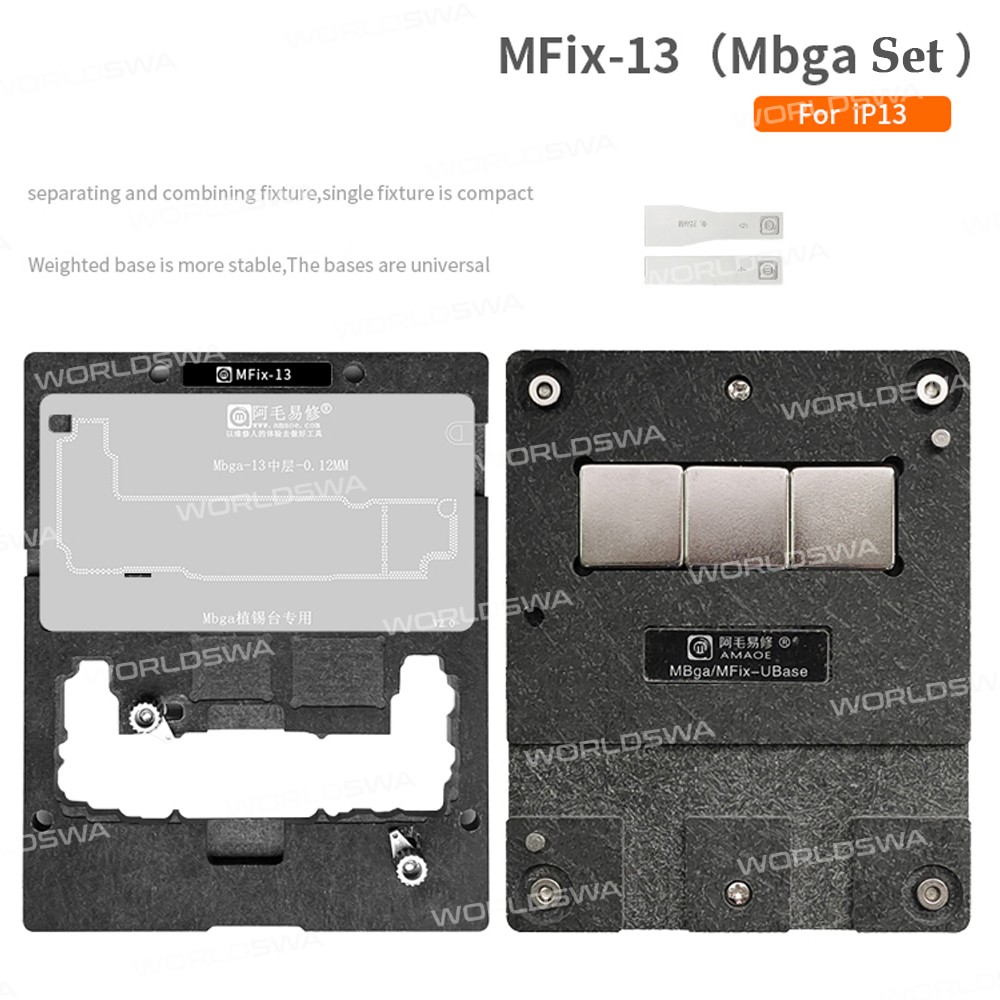 Amaoe MFix-13 Motherboard Middle Layer Tin Planting Platform Fixture Set for iPhone 13