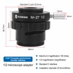 sunshine m-27-szm-ctv-1-2-1-3-c-mount-lens-adapter-for-trinocular-stereo-microscope-6