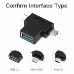 Vention 2-in-1 Type-C to USB/Micro USB OTG Converter Adapter for Huawei/Xiaomi/Samsung