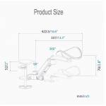 Punch-free Computer Mouse Pad Wrist Rotating ARM Stander Rotatable Bracket