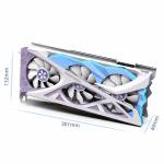Yeston RX6800XT YA 16G / 256bit / GDDR6 Memory Gaming Graphics Card with Dual Light Effect Mode DP+H