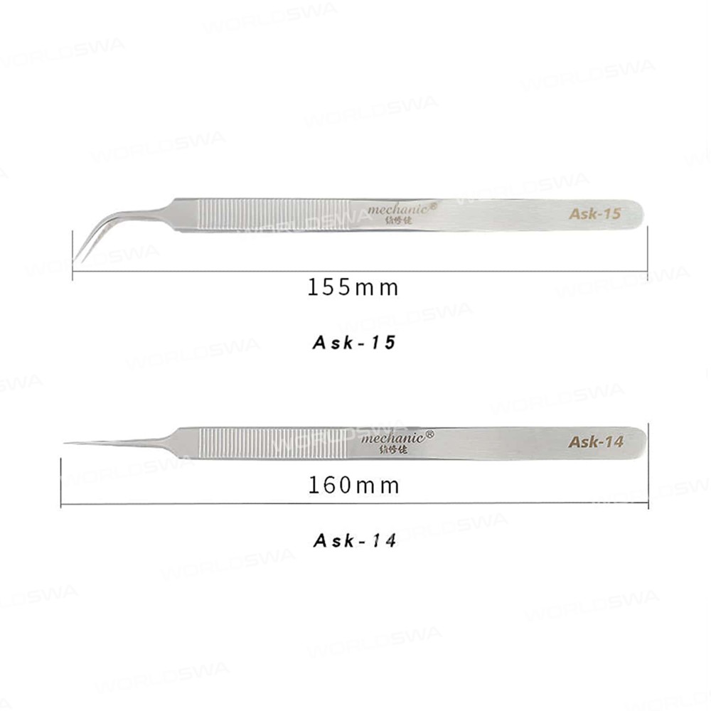 Mechanic ASK-14 Precision Lengthening Anti-Slip Straight Tweezer