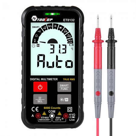 Tooltop ET8132 Portable Intelligent Auto Identification Multimeter with Burn-Proof