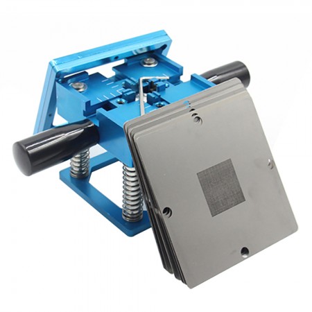 "Adjustable Universal BGA Stencil Holder with 10Pcs 90mm Universal Stencil & Planting Tin Platform"