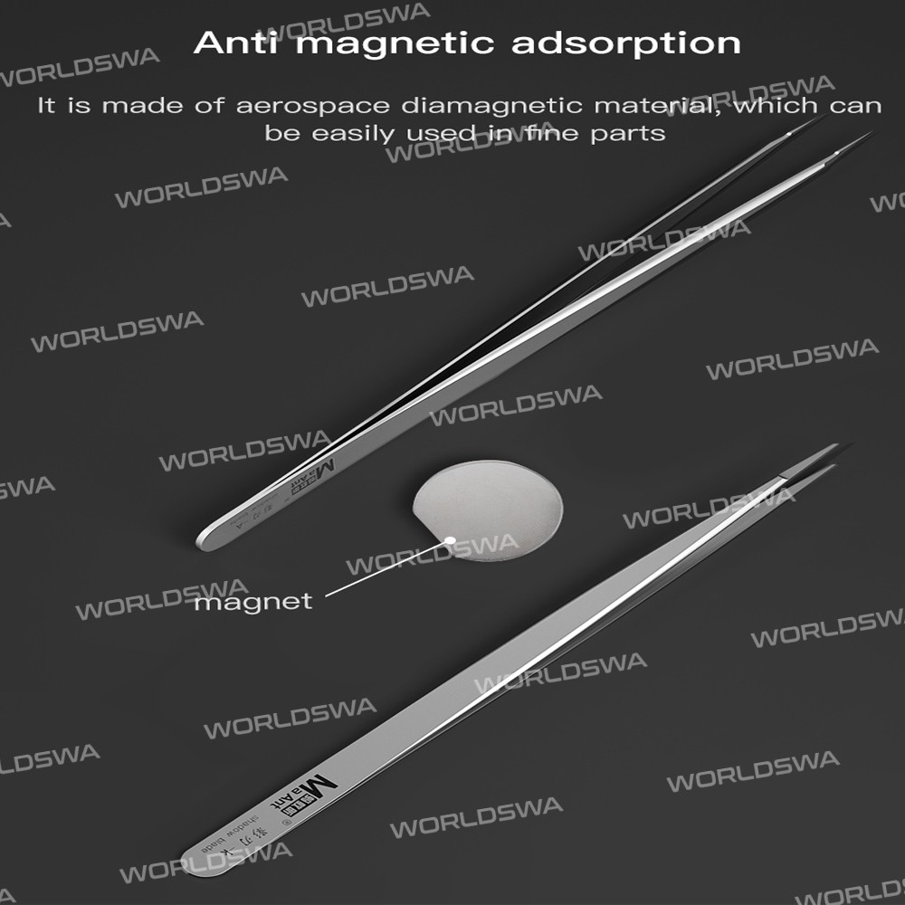 MaAnt Shadow Blade Series Hand-polished Non-magnetic Stainless Steel Tweezers