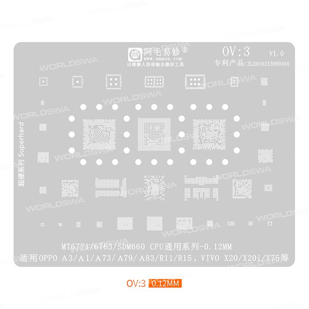 amaoe ov-series-8-in-1-012mm-bga-reballing-stencil-set-for-oppo-realme-vivo-iqoo-3