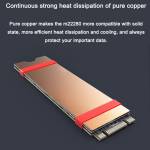Pure Copper M.2 2280 SSD Heatsink with 6.0W/M K Thermal Pad for Computer Notebook - 2Pcs