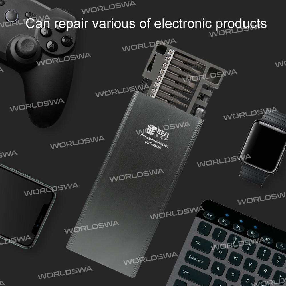 BST-8934A 50-in-1 High-precision Precision Magnetic S2 Screwdriver Set for Phone / Watch / PC Repair