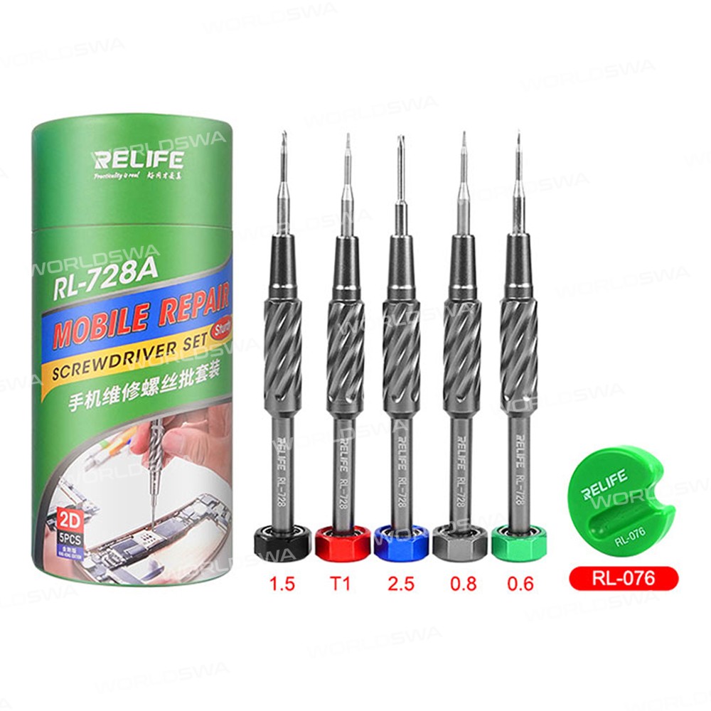 Relife RL-728A Strong Magnetic Adsorption S2 Bits Screwdriver Set Special for Mobile Phone Repair