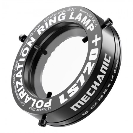 Mechanic LS720 Plus 72-LED Dual Polarization Adjustable Microscope Ring Light