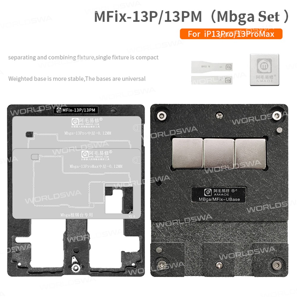 Amaoe MFix-13P / 13PM Motherboard Middle Layer Tin Planting Platform Fixture Set for iPhone 13 Pro /