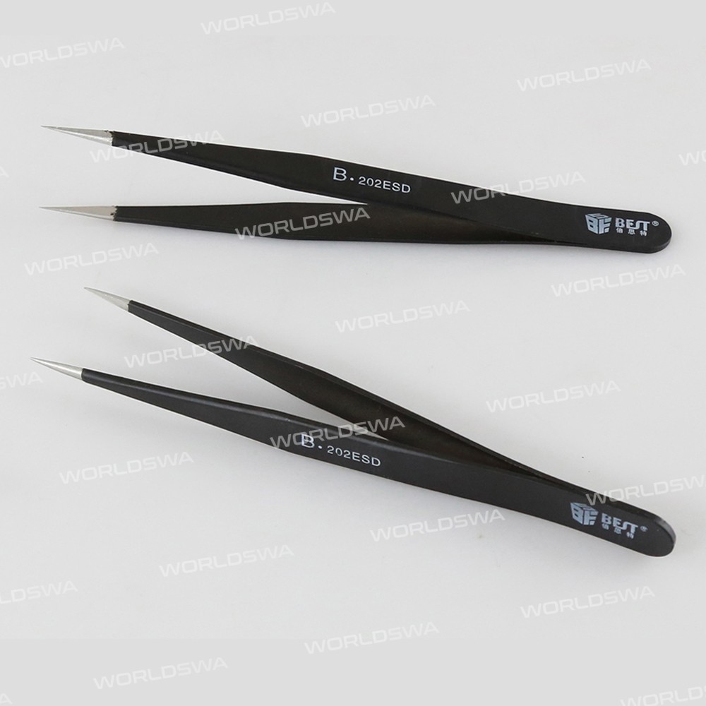 BST-202ESD Anti-static Precision Soldering Straight Tip Tweezers