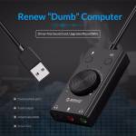 Orico SC2 Free Drive External USB Sound Card Stereo Audio Converter with Volume Adjustment