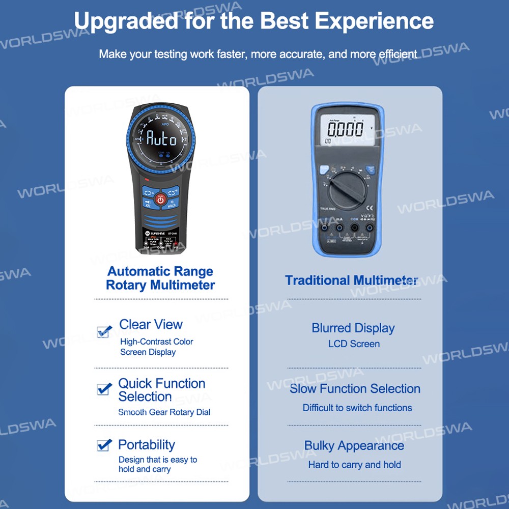sunshine dt-24r-true-rms-smart-color-screen-rotary-dial-multimeter-with-ncv-live-temp-test-9