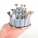 35 holes-360-degree-rotating-honeycomb-tools-storage-box-for-storage-of-grinding-head-6