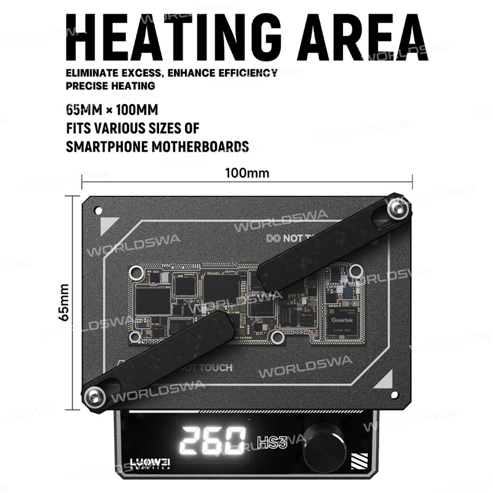luowei hs3-uniform-preheat-platform-for-motherboard-chip-bga-repair-4