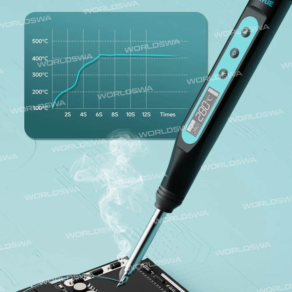 uyue t12s-usb-portable-65w-electric-soldering-iron-with-smart-sleep-for-mobile-phone-pcb-repair-6