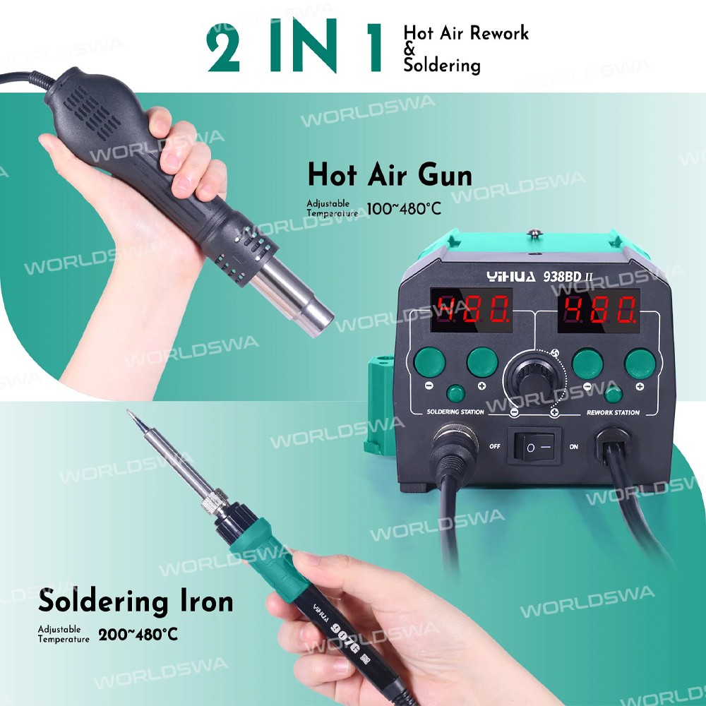 yihua 938bd-ii-2-in-1-constant-temperature-digital-display-hot-air-gun-soldering-iron-station-5