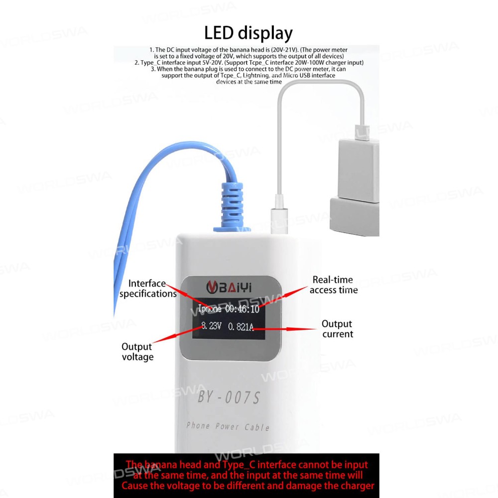 BY-007S Mutil-function Smart Charging Detection Tion Line