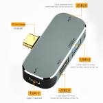 Multi-function 6-in-1 Type-C to USB3.0 Extender Hub