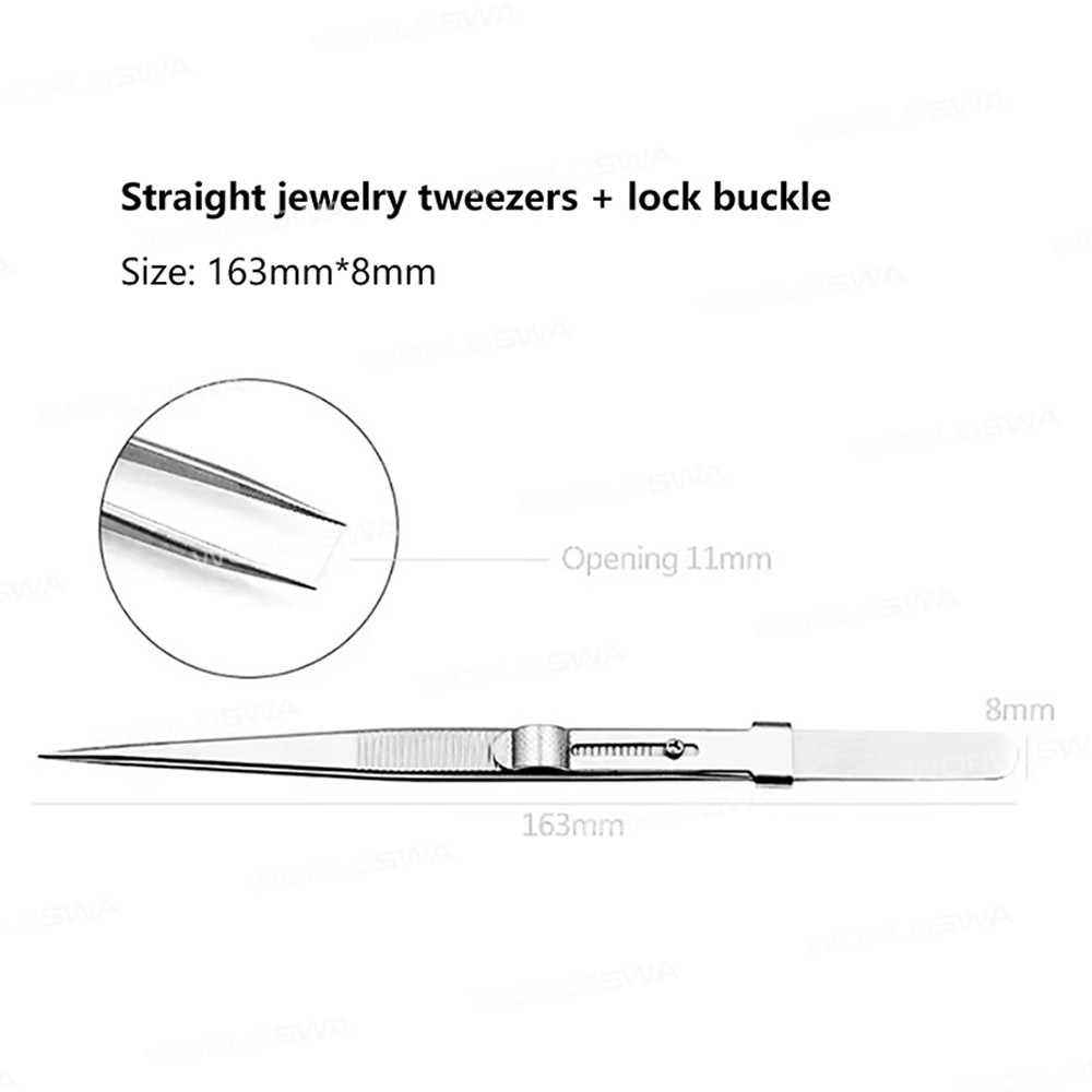 multi purpose-non-slip-stainless-steel-tweezers-with-clip-fastener-3
