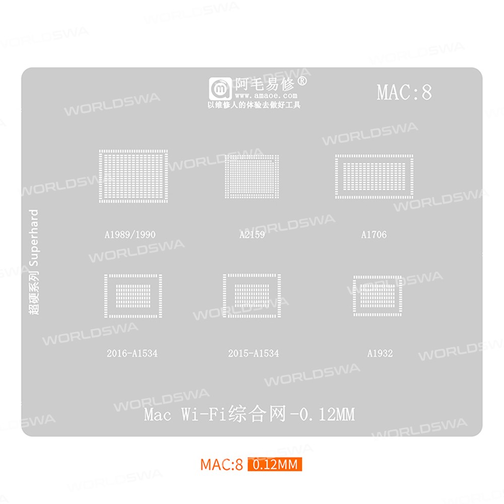 Amaoe MAC Series 9-in-1 BGA Reballing Stencil Set for MacBook
